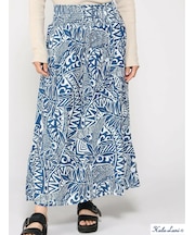 ｻﾏｰ天竺 総柄ﾛﾝｸﾞｽｶｰﾄ