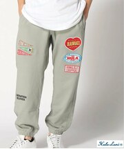 裏毛ワッペン風刺繍ロンパン