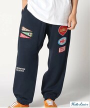 裏毛ワッペン風刺繍ロンパン