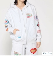 裏毛ワッペン風刺繍ZIPPK