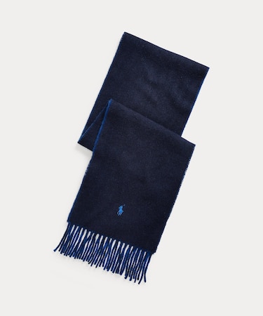 リバーシブル ウールブレンド マフラー