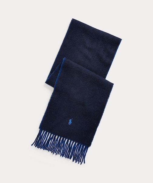 リバーシブル ウールブレンド マフラー