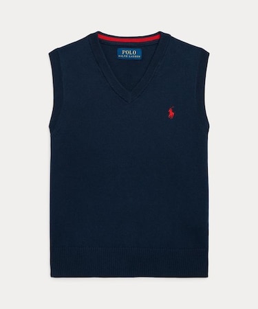 (ボーイズ 2才～7才)コットン Vネック セーター ベスト