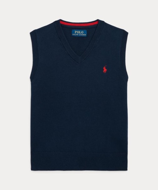 (ボーイズ 2才～7才)コットン Vネック セーター ベスト