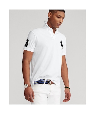 カスタム スリムフィット メッシュ ポロシャツ