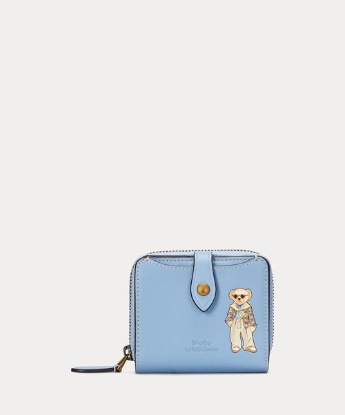 ✨極美品✨POLO RALPH LAUREN　ポロベア　コンパクト　ウォレット Polo ベア レザー コンパクト ウォレット