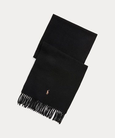 フリンジ バージン ウール マフラー