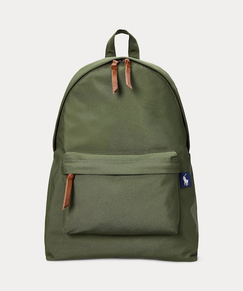 ポロ　POLO ラルフローレン　リュック　レザートリム バックパック　ネイビー POLO RALPH LAUREN（ポロ・ラルフローレン） デイバック リュック