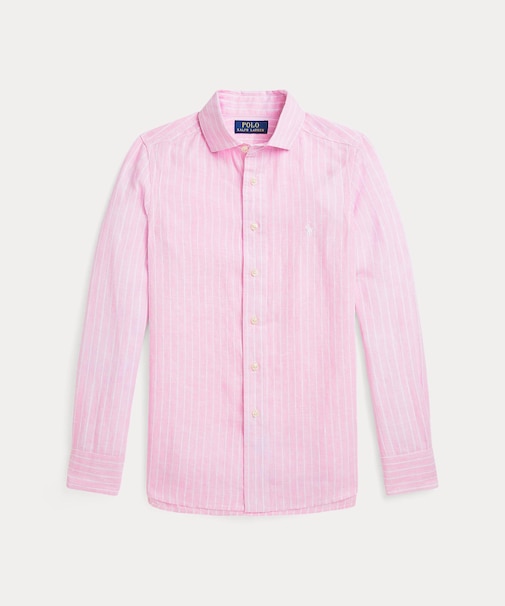 (ボーイズ 8才~20才)ストライプド リネン シャツ