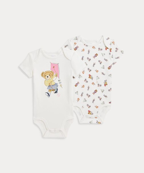 (ベビー)Polo ベア コットン ボディスーツ 2パック