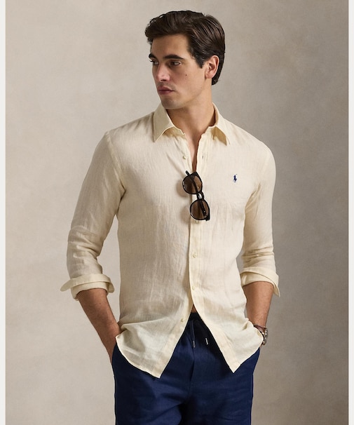 クラシック フィット リネン シャツ