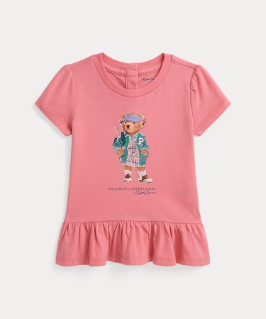 (ベビー)Polo ベア コットン ジャージー ペプラム Tシャツ
