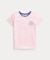 (ガールズ 7才～16才)ストライプド ロゴ コットン ジャージー Tシャツ
