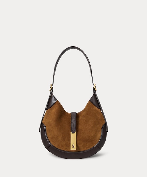 Polo ID スエードレザー スモール ショルダー バッグ Polo ID スエードレザー スモール ショルダー バッグ｜ポロ ラルフ