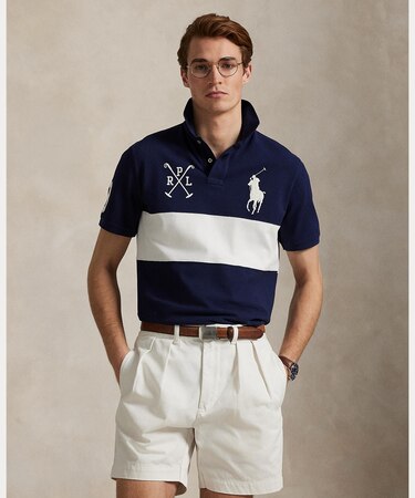 カスタム スリム フィット Big Pony メッシュ ポロシャツ