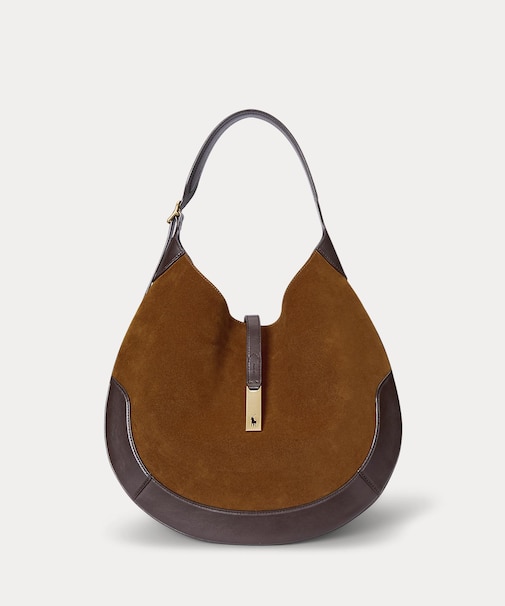 Polo ID スエード ラージ ショルダー バッグ