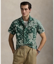 クラシック フィット バンダナプリント キャンプ シャツ