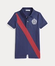 (ベビー)クレスト コットン ジャージー Polo ショートオール
