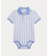 (ベビー)ストライプド オックスフォード メッシュ Polo ボディスーツ