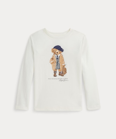(ガールズ 2才～6才)Polo ベア コットン ジャージー ロングスリーブ Tシャツ