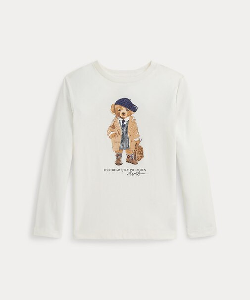 (ガールズ 2才～6才)Polo ベア コットン ジャージー ロングスリーブ Tシャツ