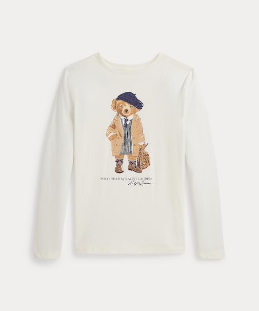 (ガールズ 7才～16才)Polo ベア コットン ジャージー ロングスリーブ Tシャツ