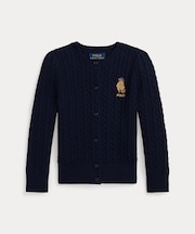 (ガールズ 2才～6才)Polo ベア ミニケーブル コットン カーディガン