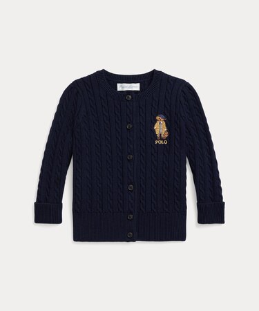 (ベビー)Polo ベア ミニケーブル コットン カーディガン