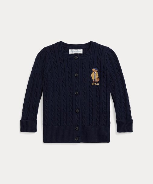 (ベビー)Polo ベア ミニケーブル コットン カーディガン