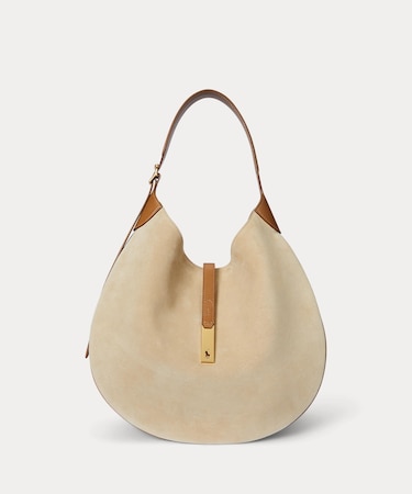 Polo ID スエード ラージ ショルダー バッグ