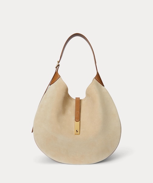 Polo ID スエード ラージ ショルダー バッグ