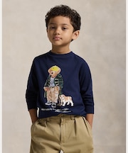 (ボーイズ 2才～7才)Polo ベア コットン ロングスリーブ Tシャツ