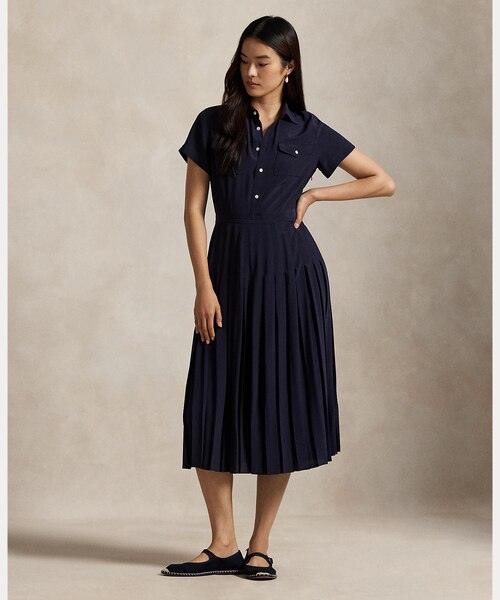 Ralph Lauren シルク　キャミドレス　アイボリー XS-Lサイズあり 【GINZA COUTURE/銀座クチュール】ノースリーブ