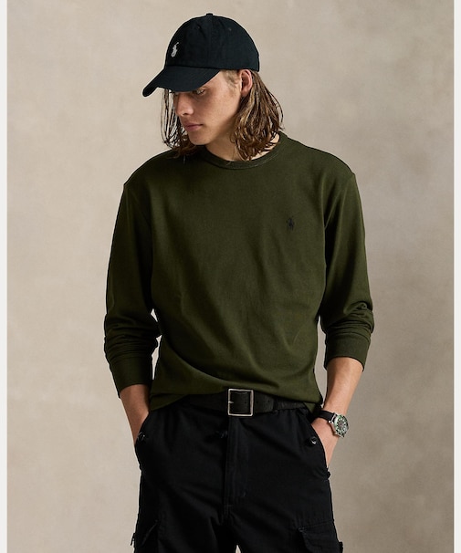クラシック フィット ジャージー ロングスリーブ Tシャツ