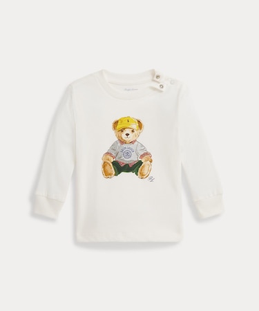 (ベビー)Polo ベア コットン ロングスリーブ Tシャツ