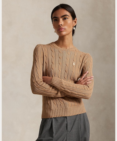 Polo Ralph Lauren ケーブルニット コットン クルーネック ケーブルニット コットン クルーネック セーター｜ポロ ラルフ