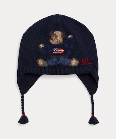 (ベビー)Polo ベア コットン イヤーフラップ ハット
