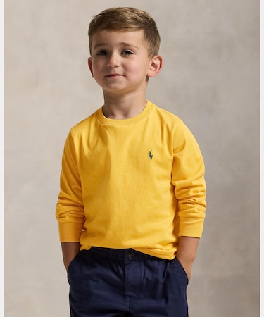 (ボーイズ 2才～7才)コットン ジャージー ロングスリーブ Tシャツ