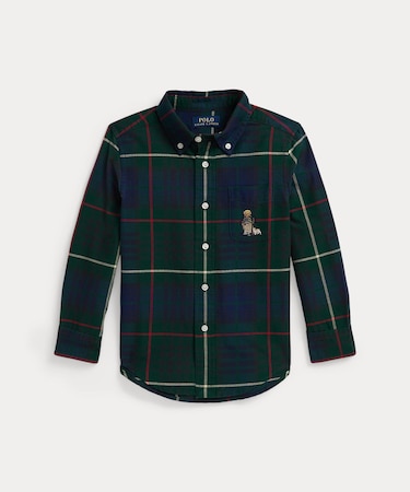 (ボーイズ 2才～7才)Polo ベア チェック オックスフォード シャツ