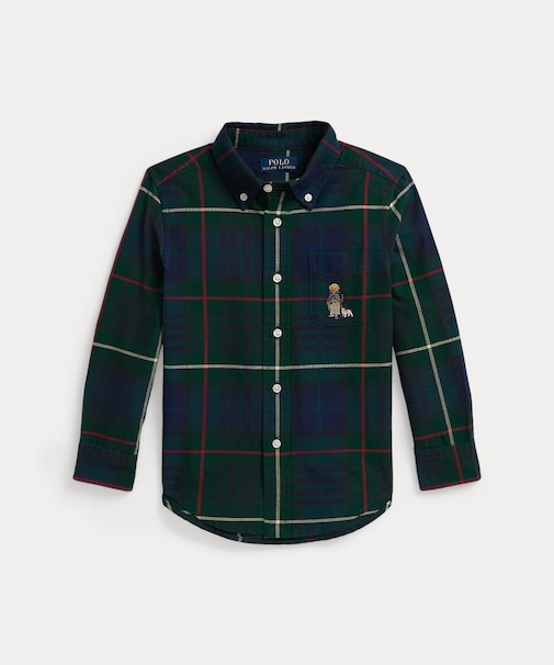 (ボーイズ 2才～7才)Polo ベア チェック オックスフォード シャツ