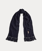 Polo ベア ケーブルニット ウールブレンド マフラー