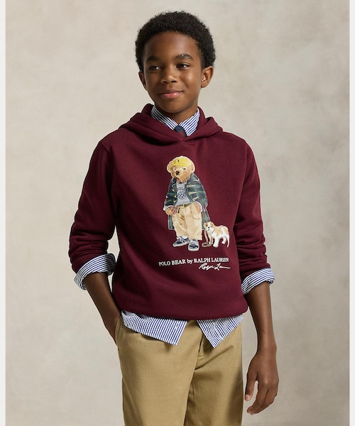 ボーイズ 8才～20才)Polo ベア フリース フーディ｜ポロ ラルフ