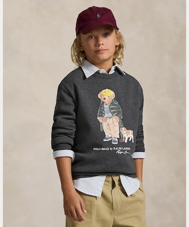 (ボーイズ 8才～20才)Polo ベア ヘザード フリース スウェットシャツ