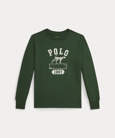 (ボーイズ 2才～7才)コットン ロングスリーブ グラフィック Tシャツ