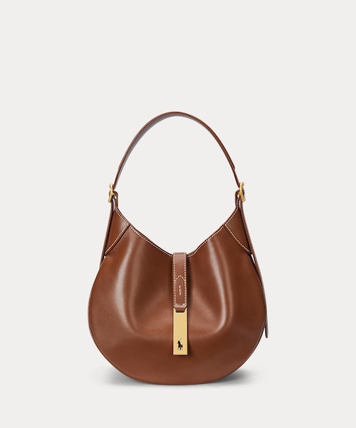 今期新品ラルフローレンショルダーバッグ牛革✖️キャンバス生地　保存袋タグ付半額以下 今期新品ラルフローレンショルダーバッグ牛革✖️キャンバス生