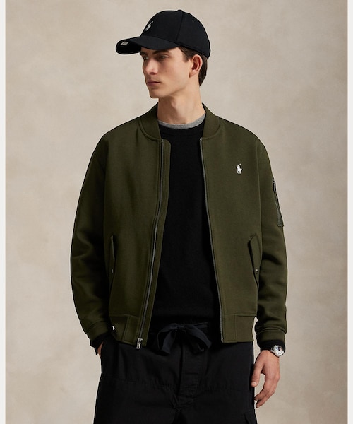 希少 Polo Ralph Lauren ダブルニットボンバージャケット ダブルニット ボンバー ジャケット｜ポロ ラルフ ローレンの通販