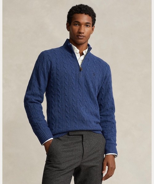 ウールカシミヤ クォータージップ セーター｜ポロ ラルフ ローレンの