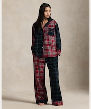 チェック ロングスリーブ パジャマ セット