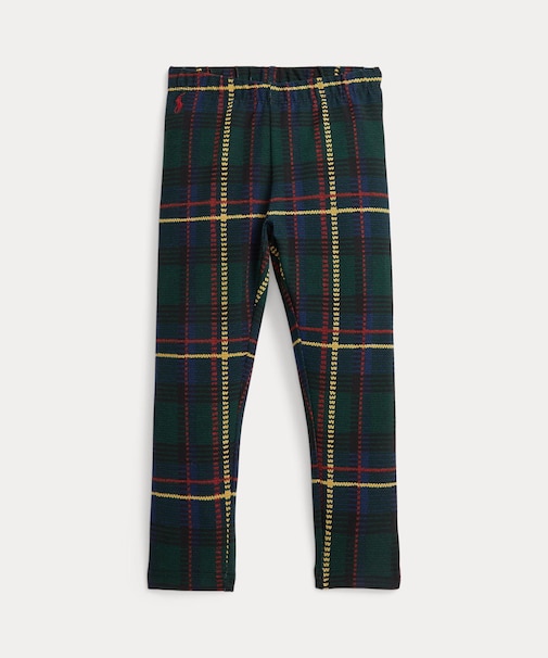 (ガールズ 2才～6才)チェック ストレッチ ジャージー レギンス