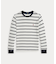 (ボーイズ 8才～20才)ストライプド ワッフル コットン ロングスリーブ Tシャツ